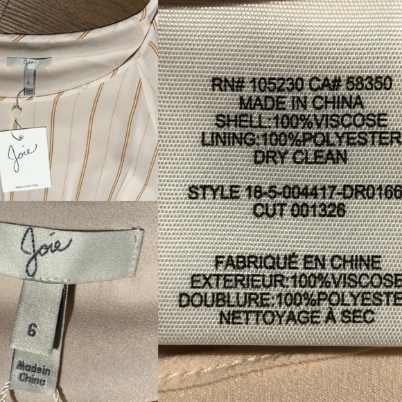 $466 JOIE GABISA ASYMMETRIC STRIPED VOILE DRESS PASTEL PINK 6 M - Picture 11 of 14